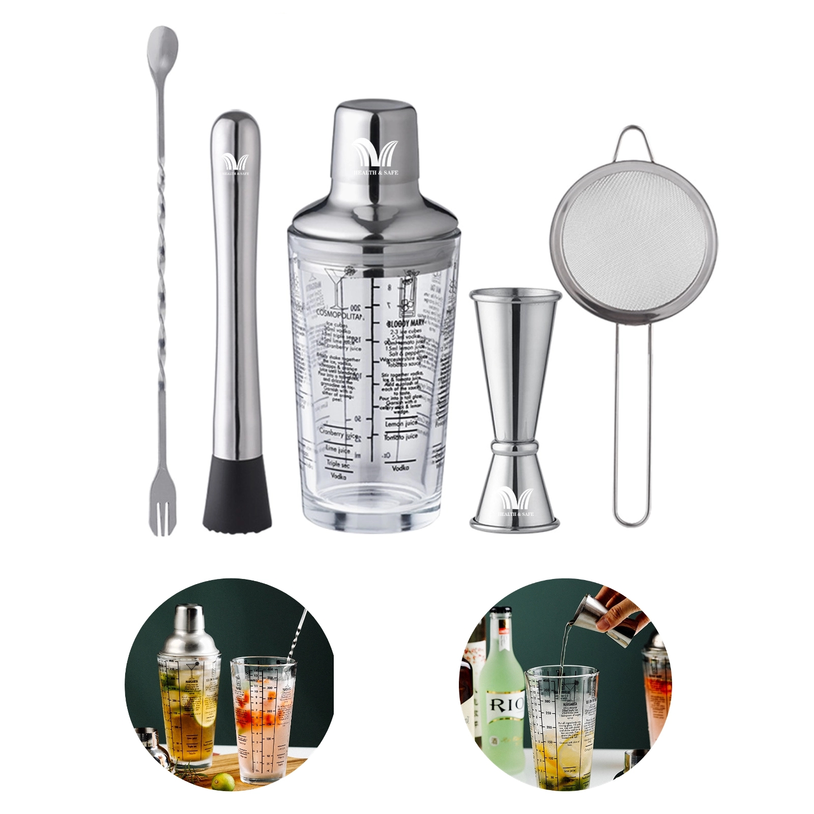 Cocktail Mixer Five-Piece Kit 3