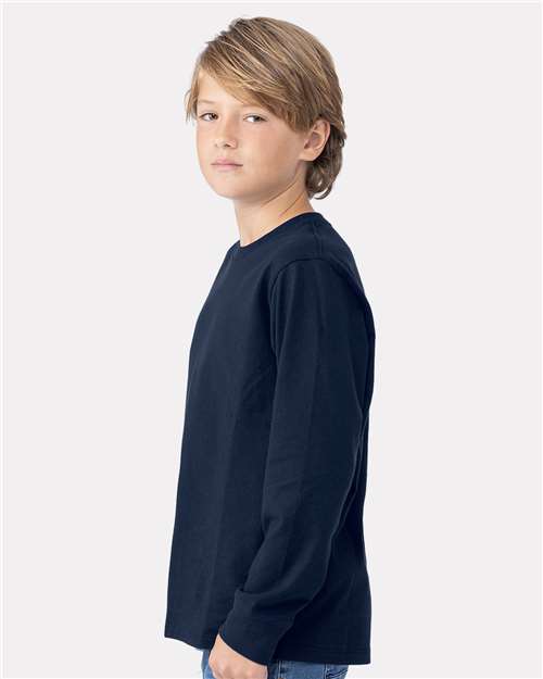 Youth Cotton Long Sleeve Tee - 3311 8