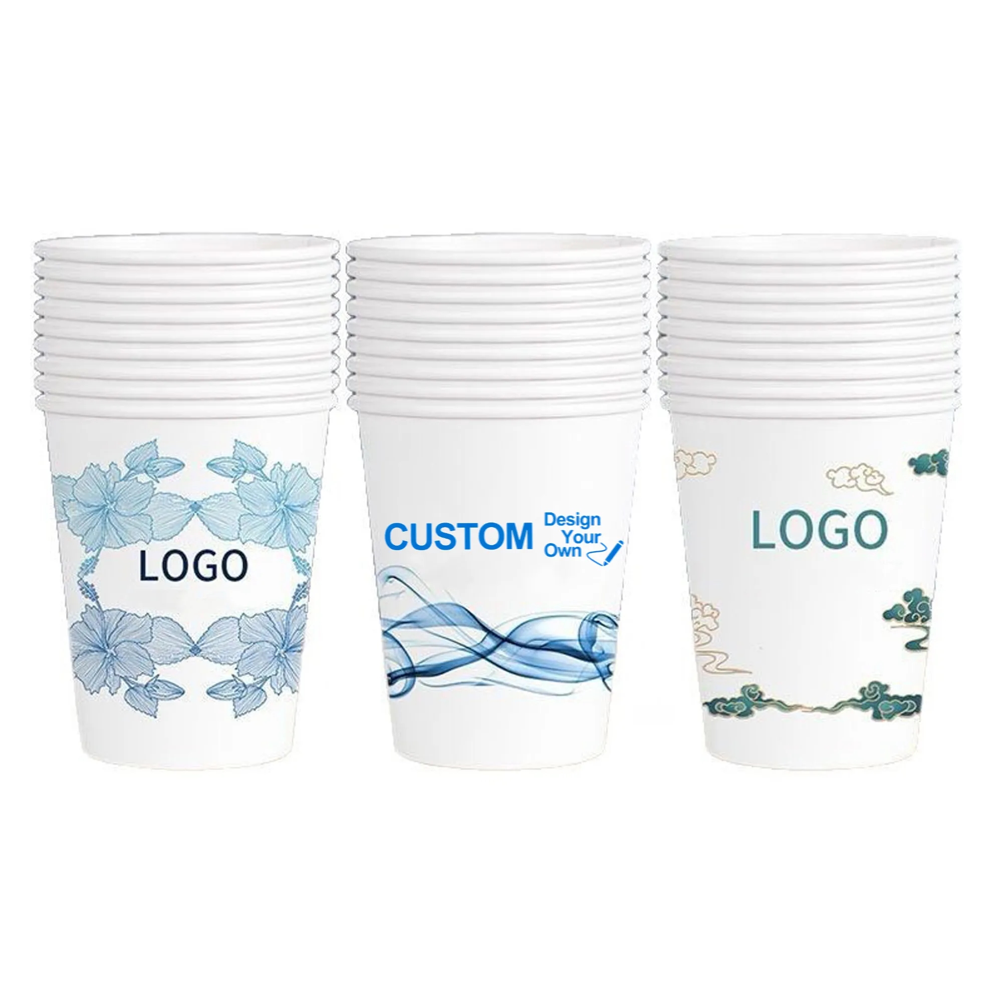 9 Oz Custom Disposable Paper Cups MOQ 20 2