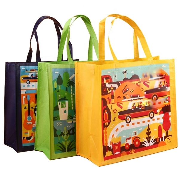 Laminated RPET Shopping Bag (14"W x 14"H x 8" G) 3