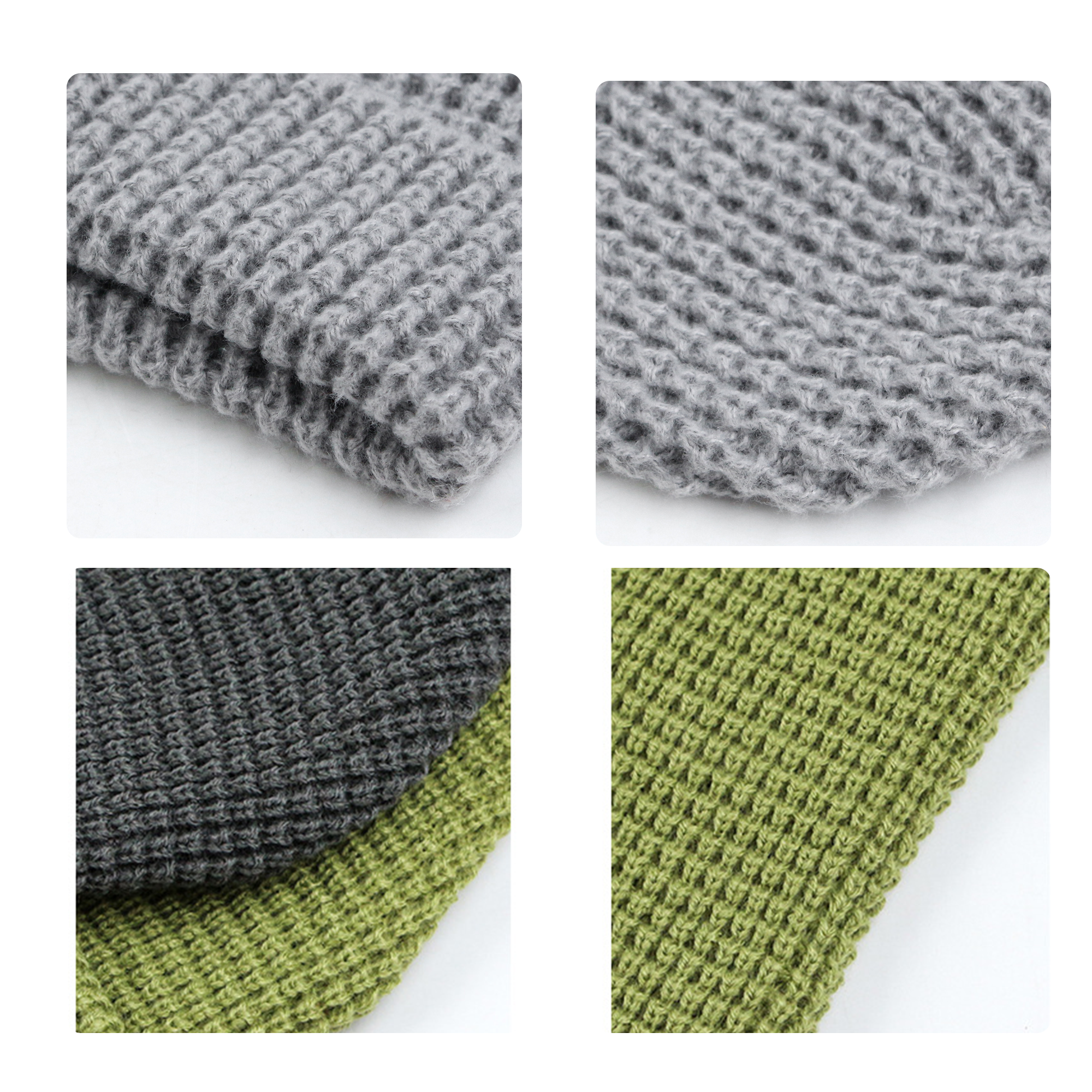 MOQ50 Solid Hat Waffle Knit & Versatile 6