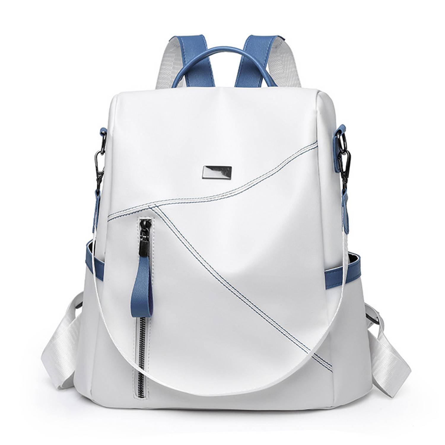 PU fashion soft leather travel backpack 5