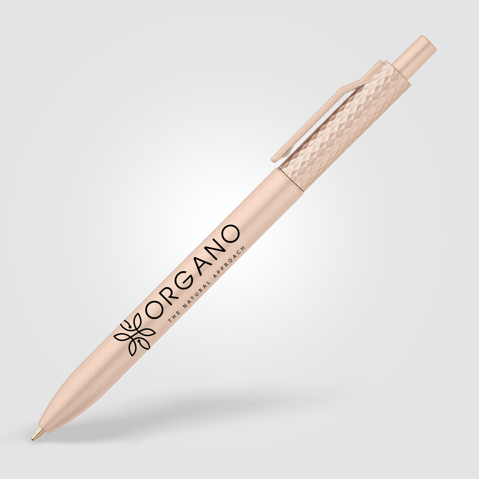 Vale Recycled Plastic Diamond Textured Metallic Pen 1
