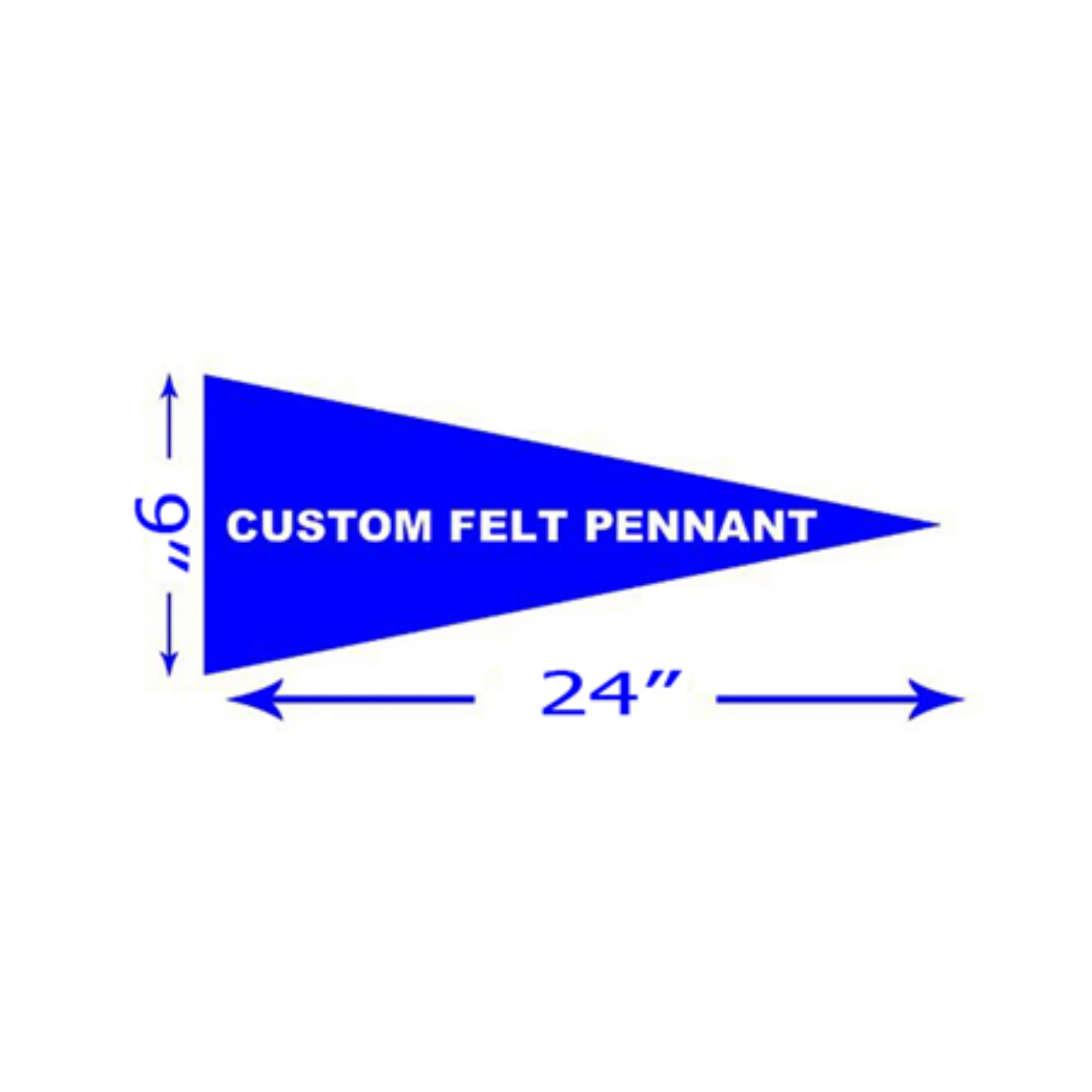 Full Color Single Side Felt Pennant Triangle flags 3