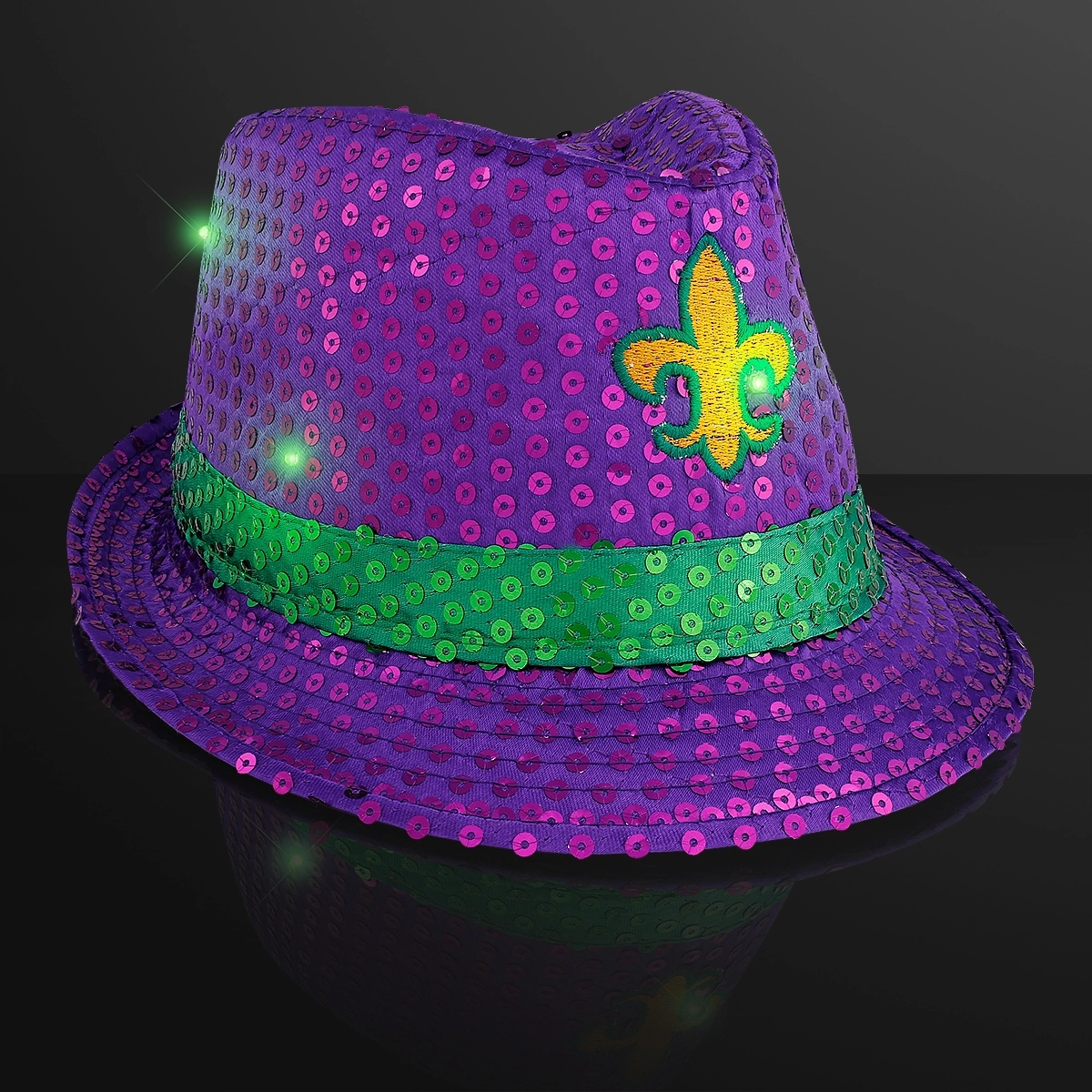 Shiny Colorful Fedora Hats with White Bands 1
