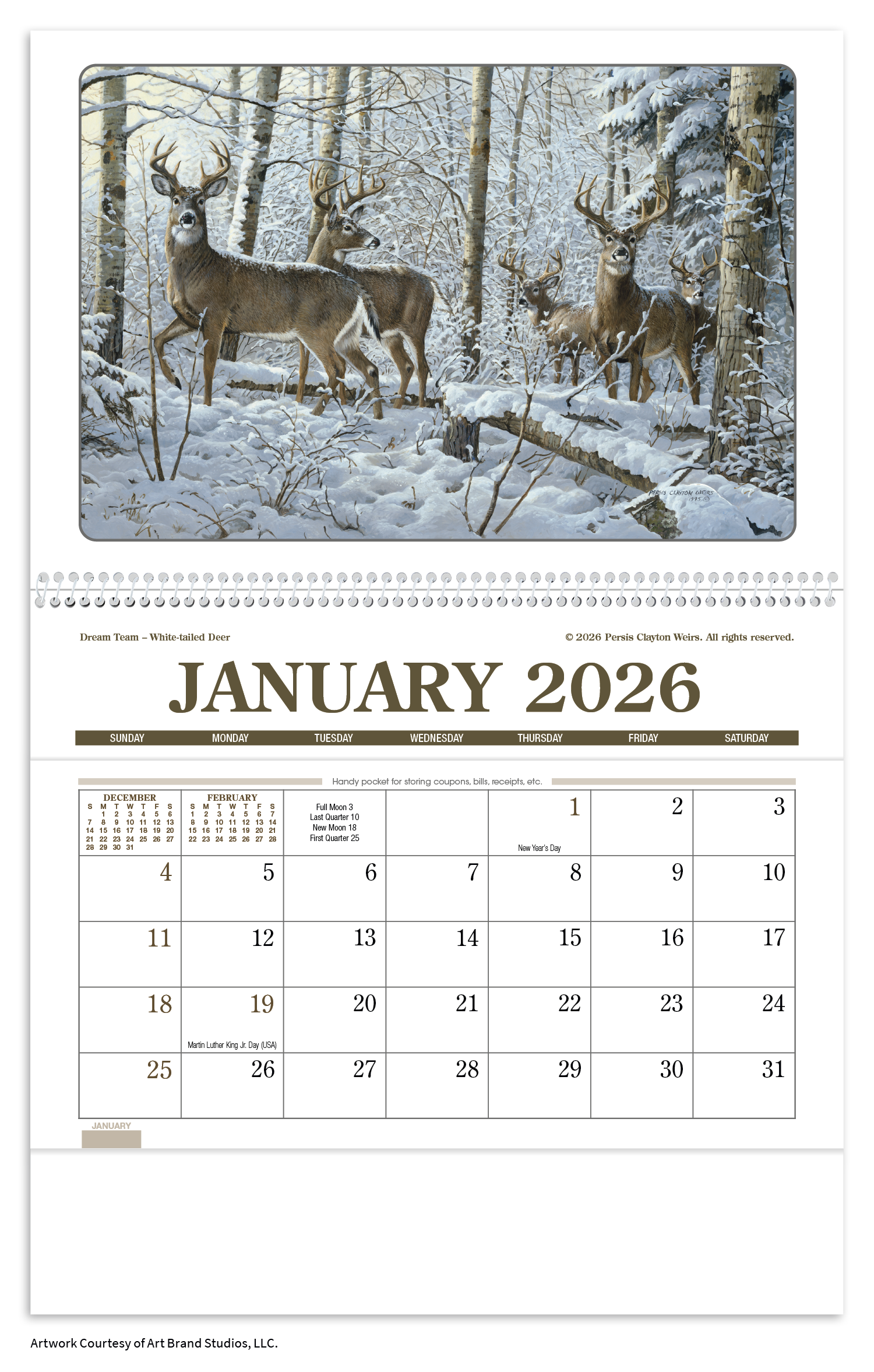 Triumph® Calendars Wildlife Art Pocket Calendar 31