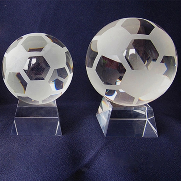 Optical Crystal Football Paperweight Award 5