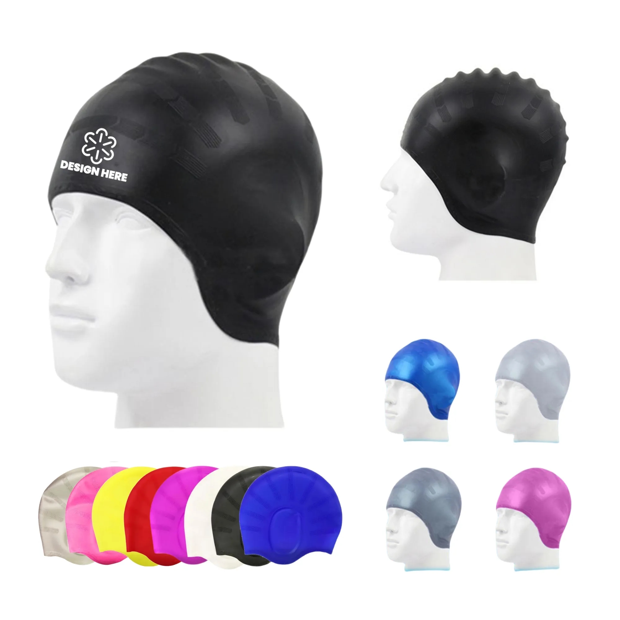 Swim Cap with Ear Covers 4