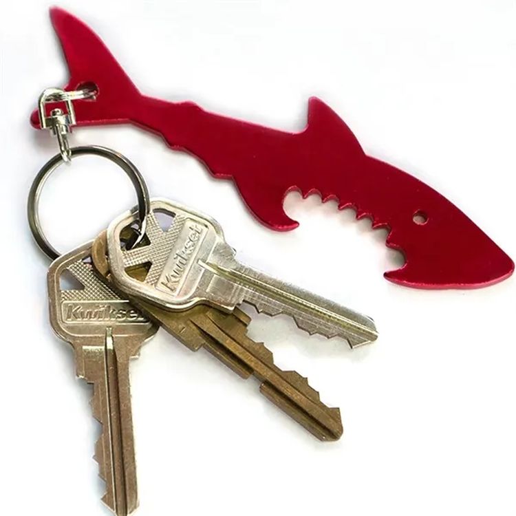 Shark Shaped Bottle Opener Keychain 1