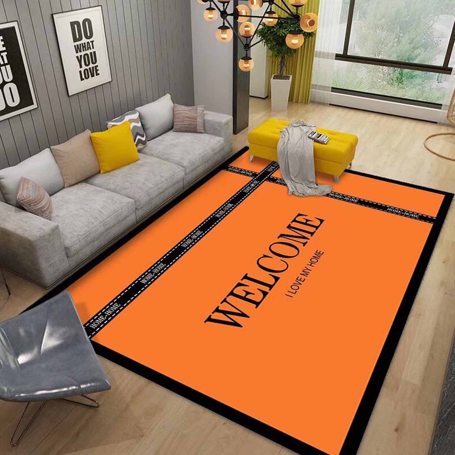 Living room sofa coffee table carpet 5