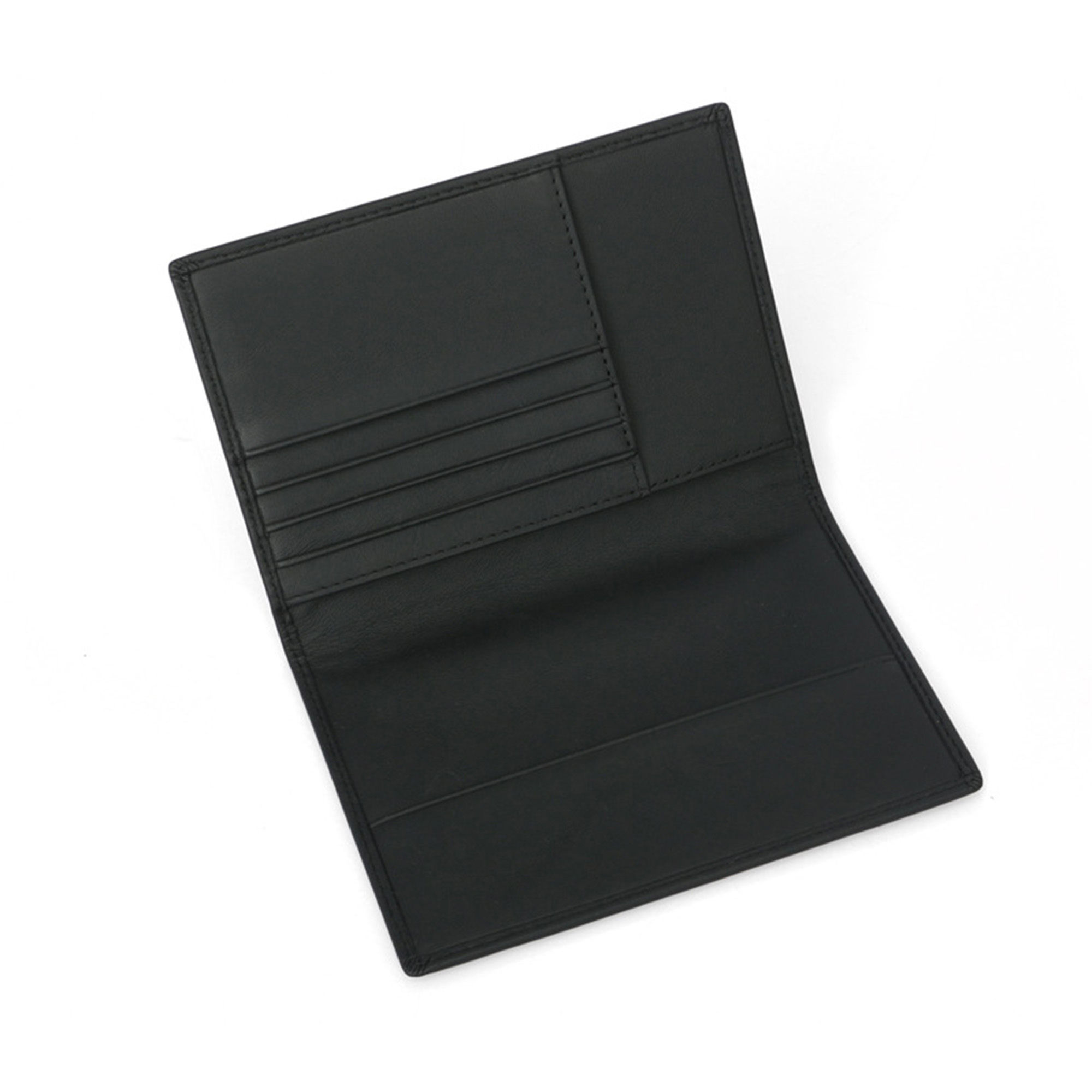 Cowhide Passport Holder Travel Bifold Wallet 3