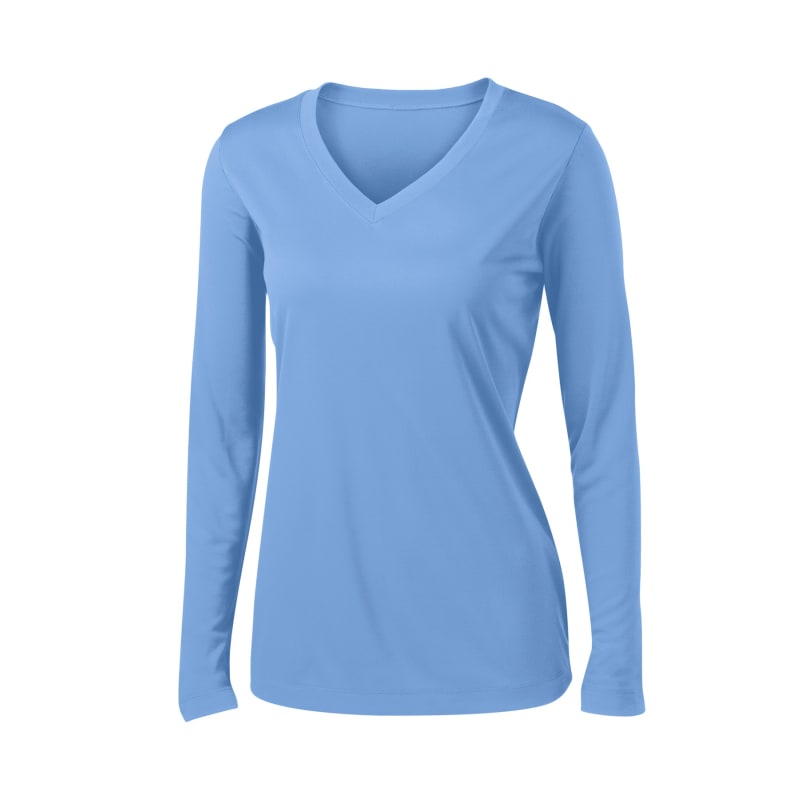 Sport-Tek Women's Long Sleeve PosiCharge Competitor V-Neck Tee. 49