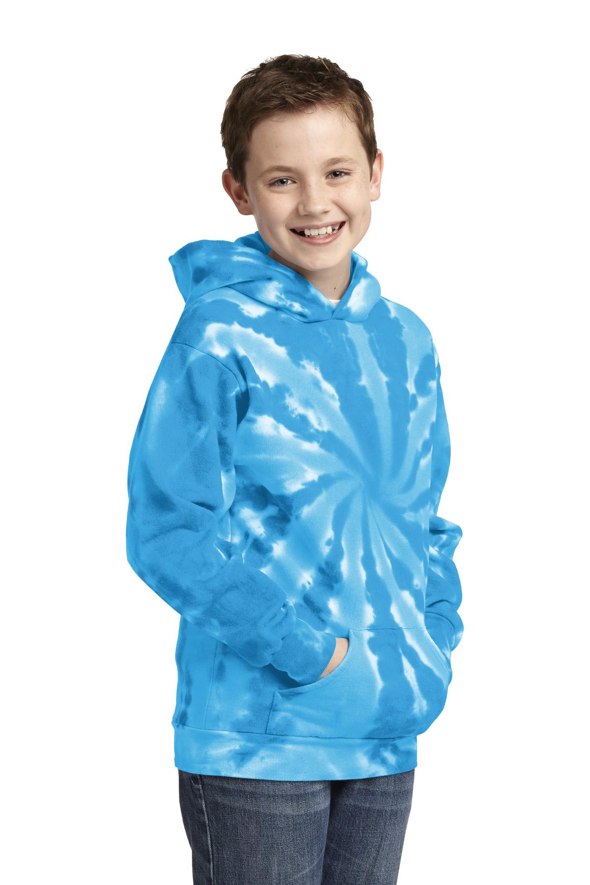 Port & Co Youth Tie-Dye Pullover Hooded Sweatshirt. PC146Y 68