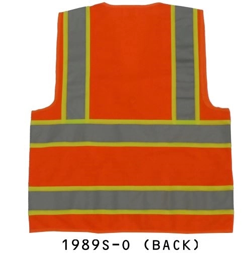 Ansi Class 2 Safety Vest, 2 Tone, Solid, Orange 3