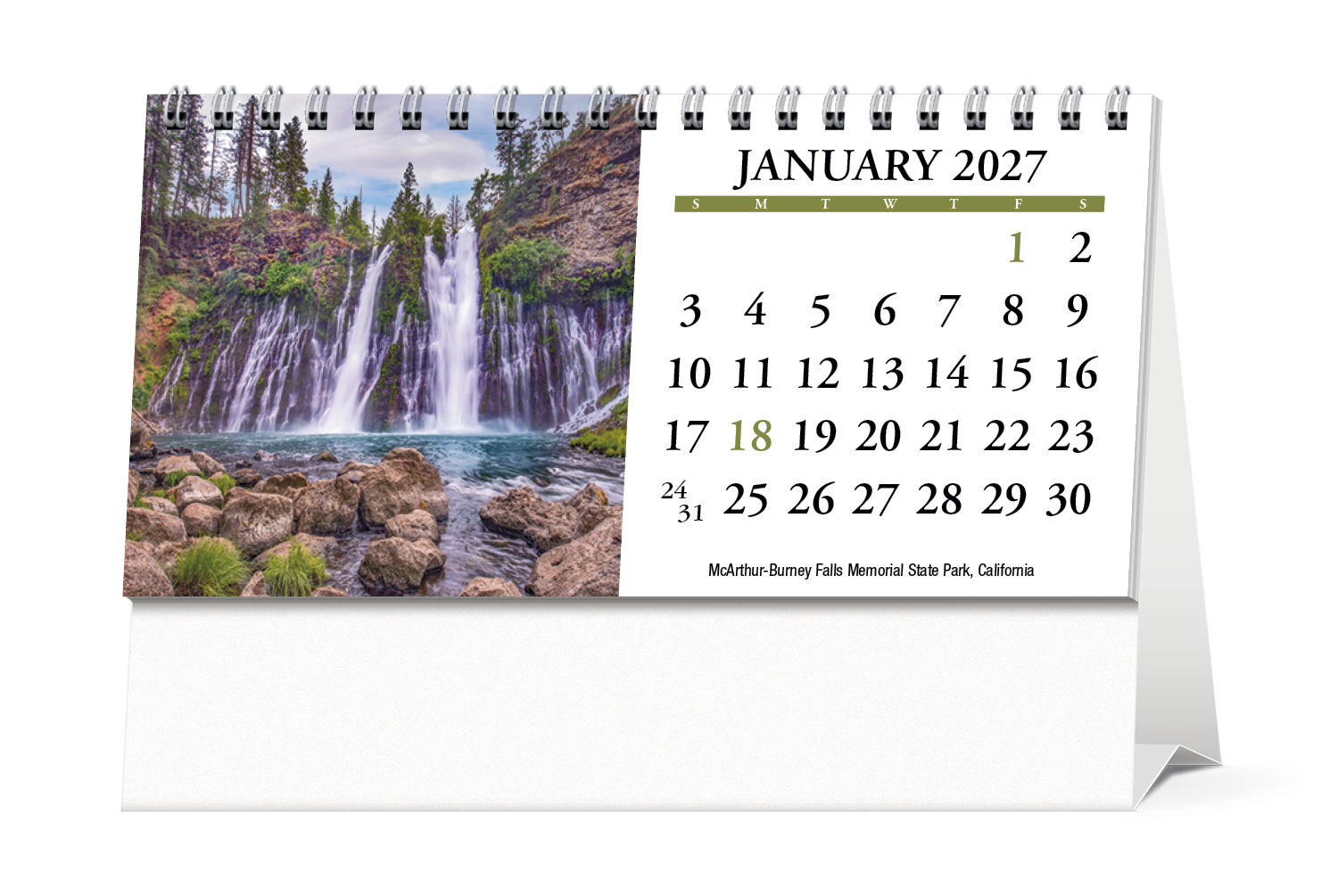 HotLine® Products Scenic America® Desk Tent Calendar 53