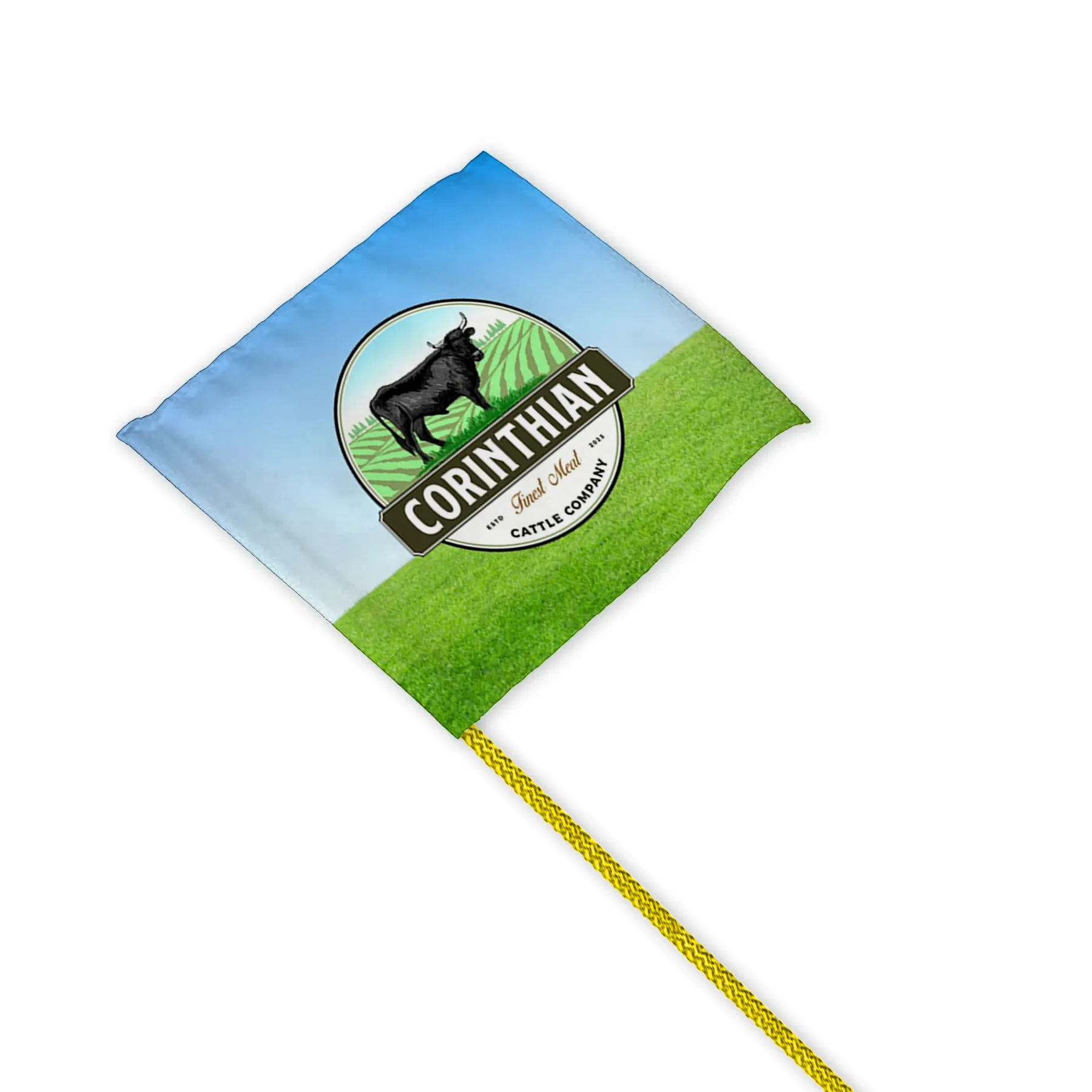 50" Whip Rods With 12"x12" Custom Digital Flag 10