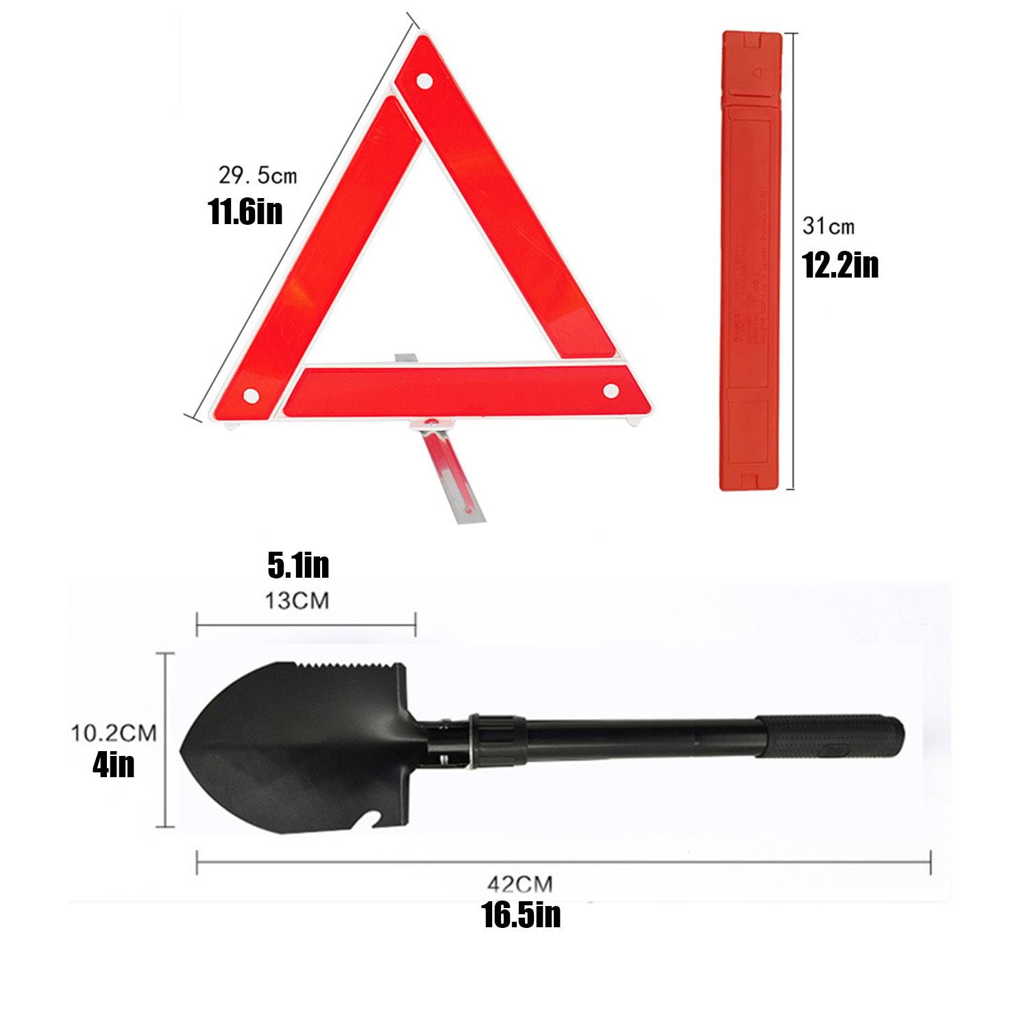 Roadside Emergency Car Kit with Reflective Triangle 5