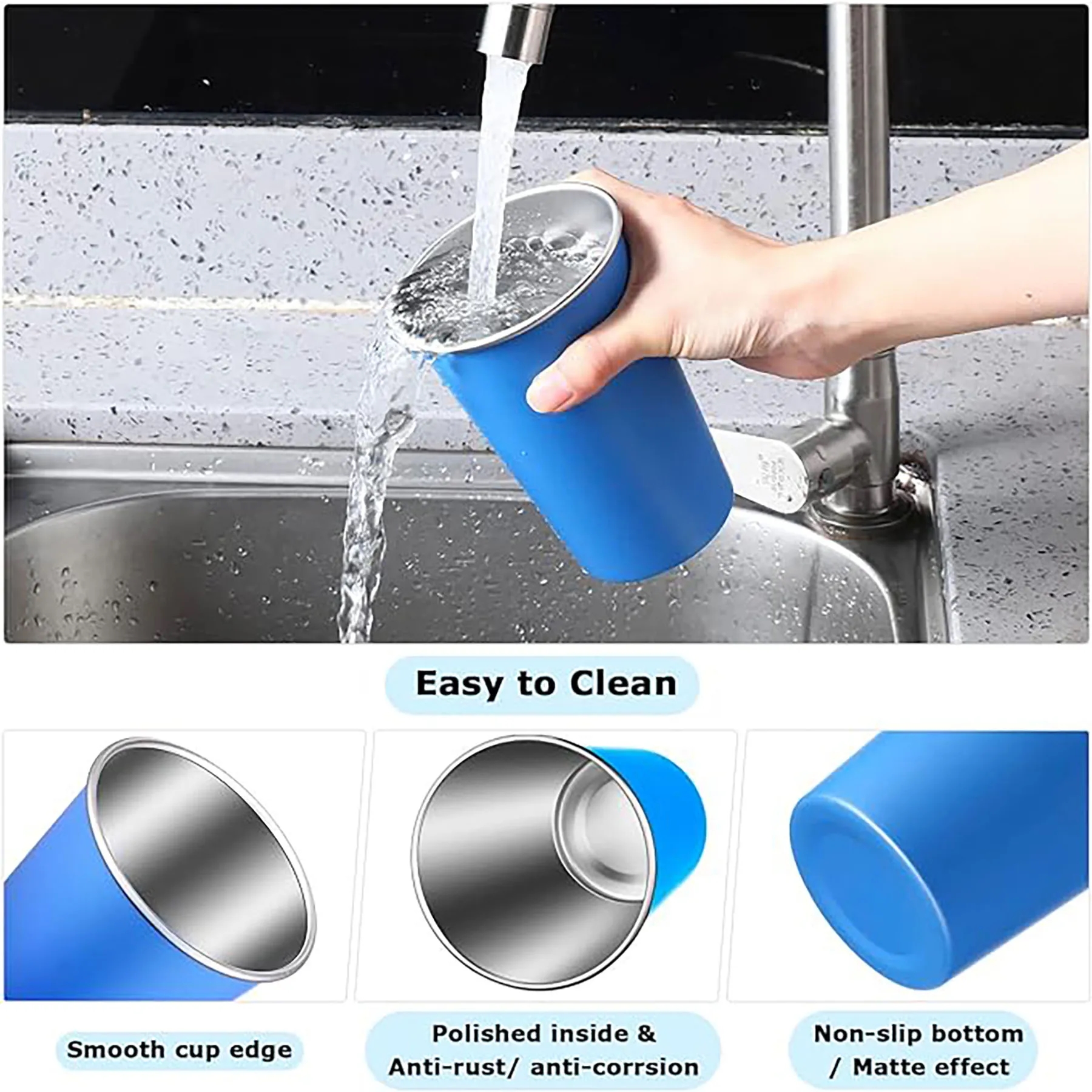 Stainless Steel Pint Glass Cup 12