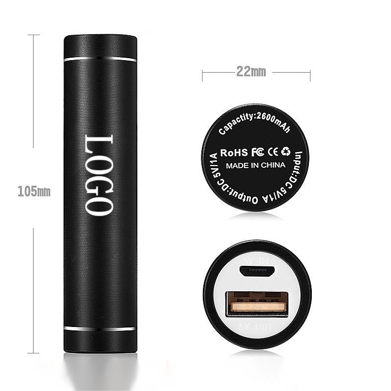 Cylinder Colorful 2200Mah Lipstick Power Bank 5