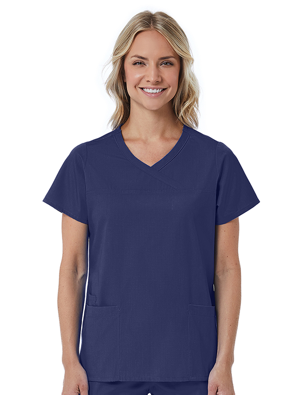 Maevn - Red Panda - Women's Three-Pocket Curved Mock Wrap Top 19