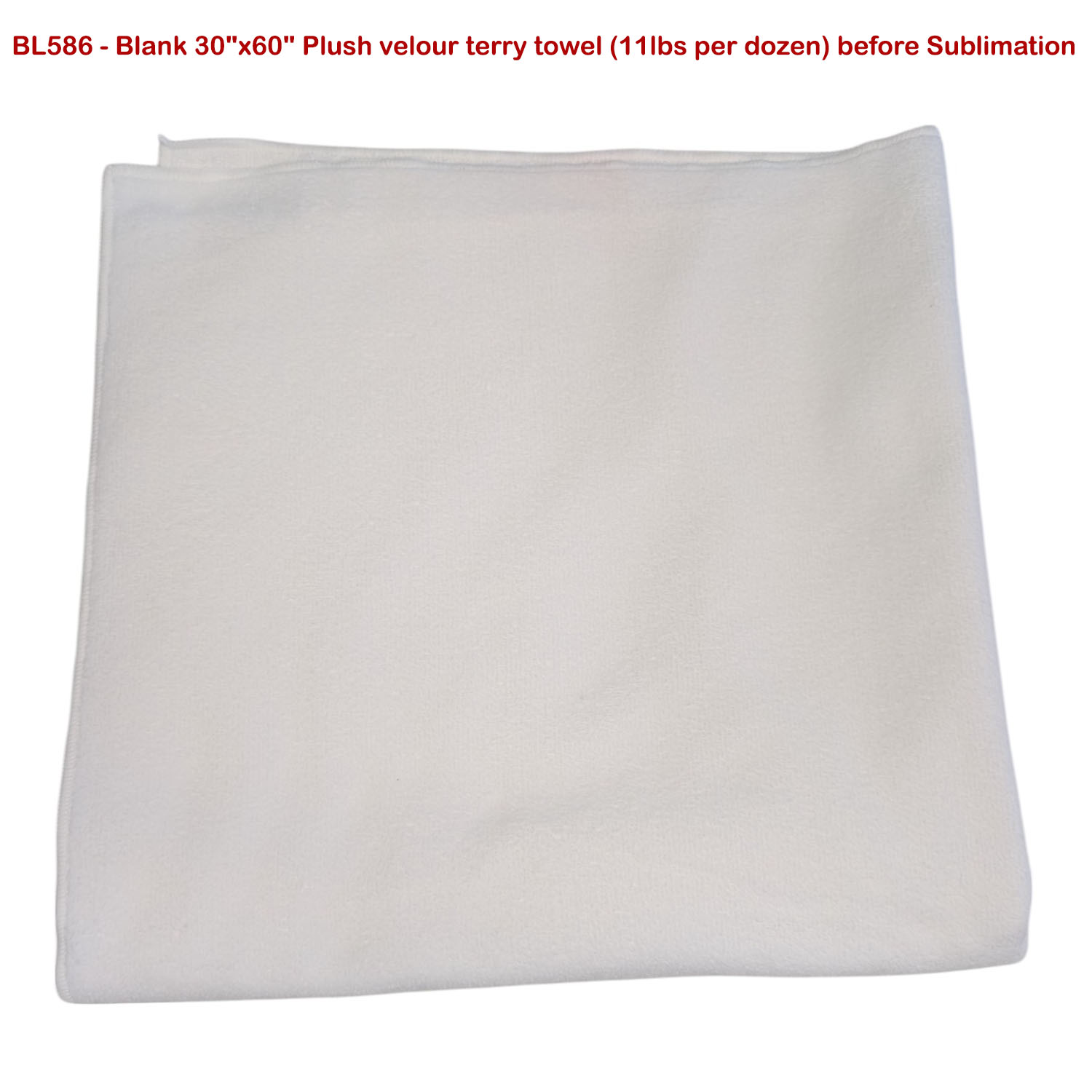 72 Hr Fast Ship - Oversized Golf Towel in Soft Velour Terry, 30x60, with Black Hook, Sublimated 1