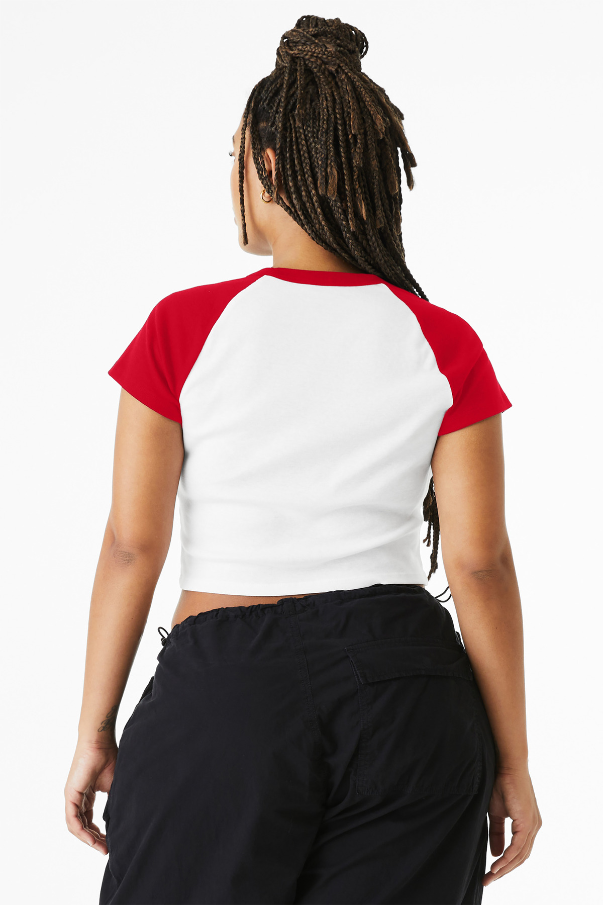 BELLA+CANVAS Women's Micro Rib Raglan Baby Tee BC1201 1