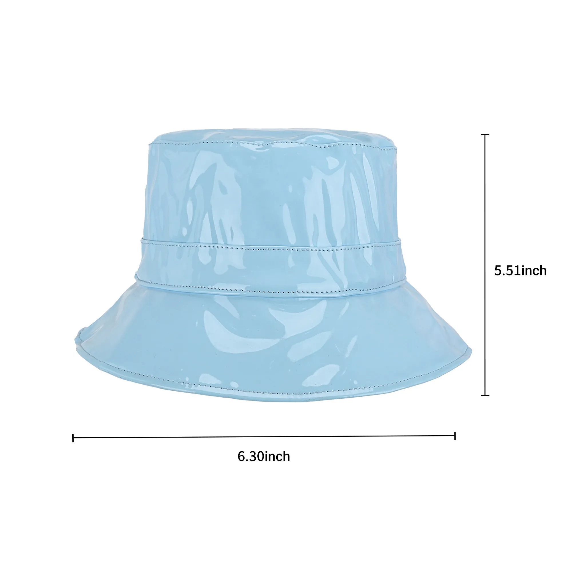 PU Leather Bucket Hat with Wide Brim Sun Coverage 12