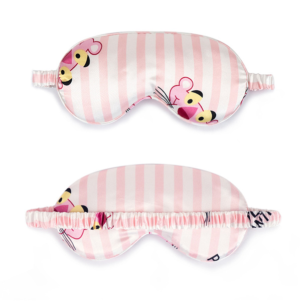 Patterned Imitation Silk Travel Sleep Eye Mask 11