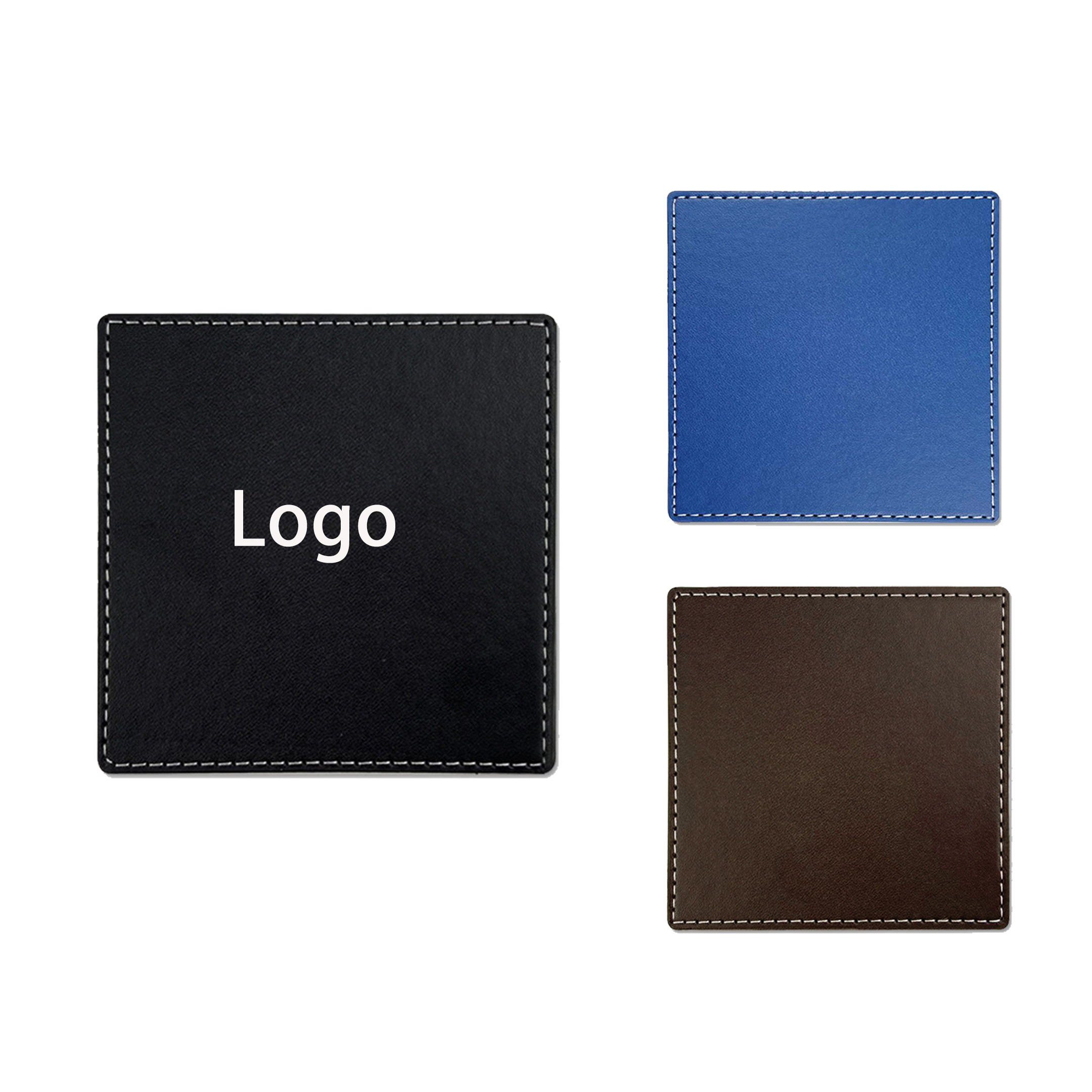 PU Leather Square Shaped Coaster 3