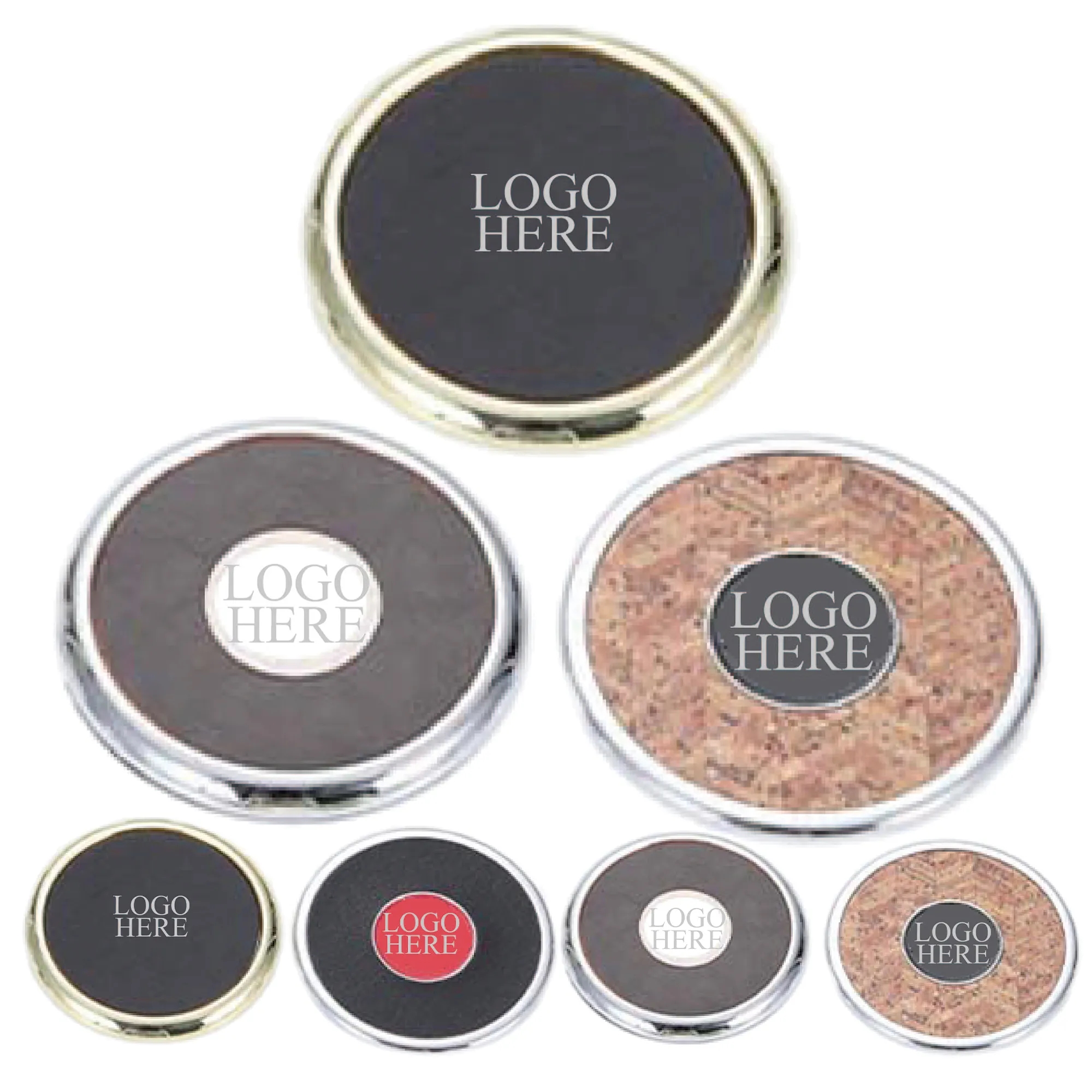 Custom Printed Round Brushed Zinc Coaster 5
