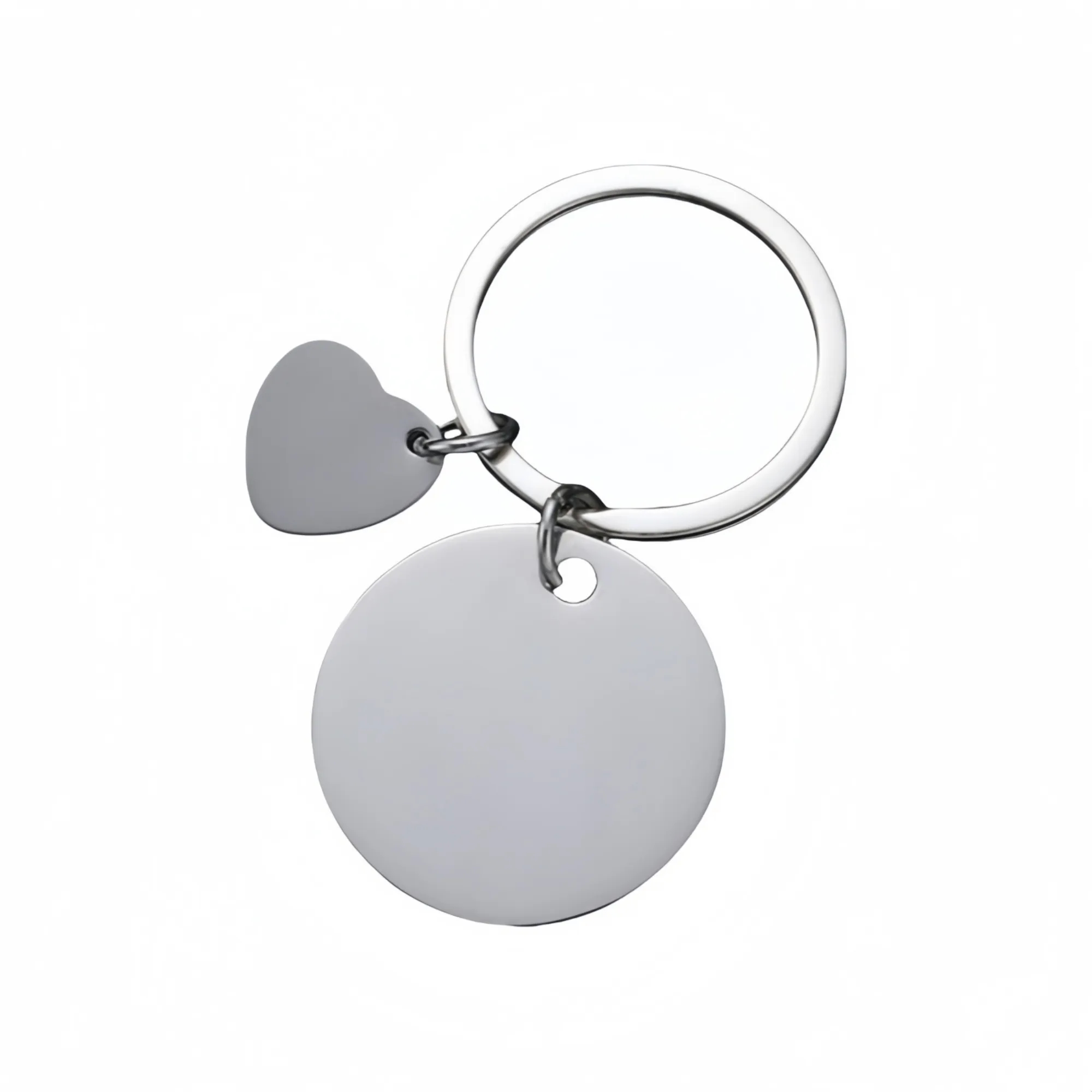 Metal Keychain With Heart Charm 6