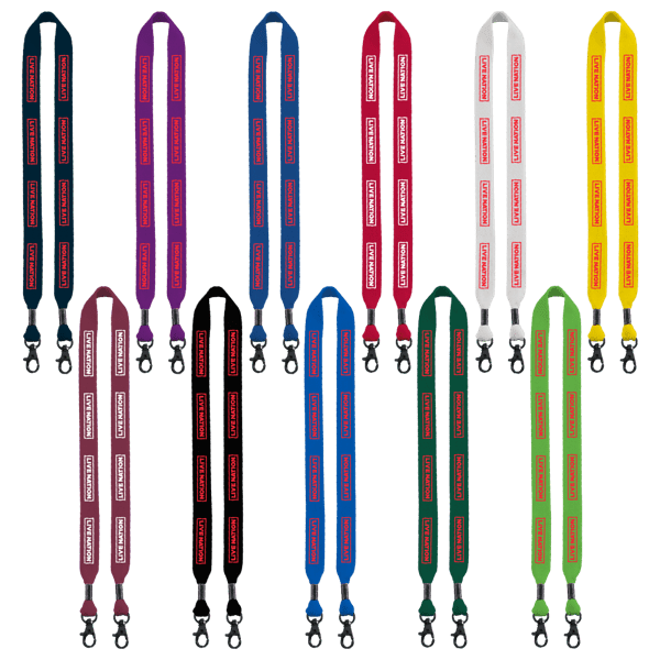 3/4" Cotton Double Lobster Clip Lanyard 45