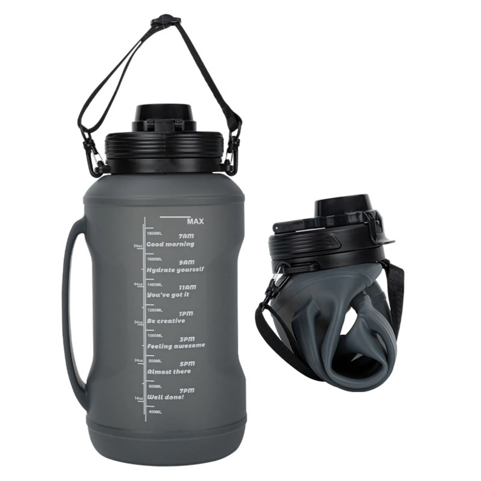 64oz Large-Capacity Outdoor Collapsible Silicone Bottle 4