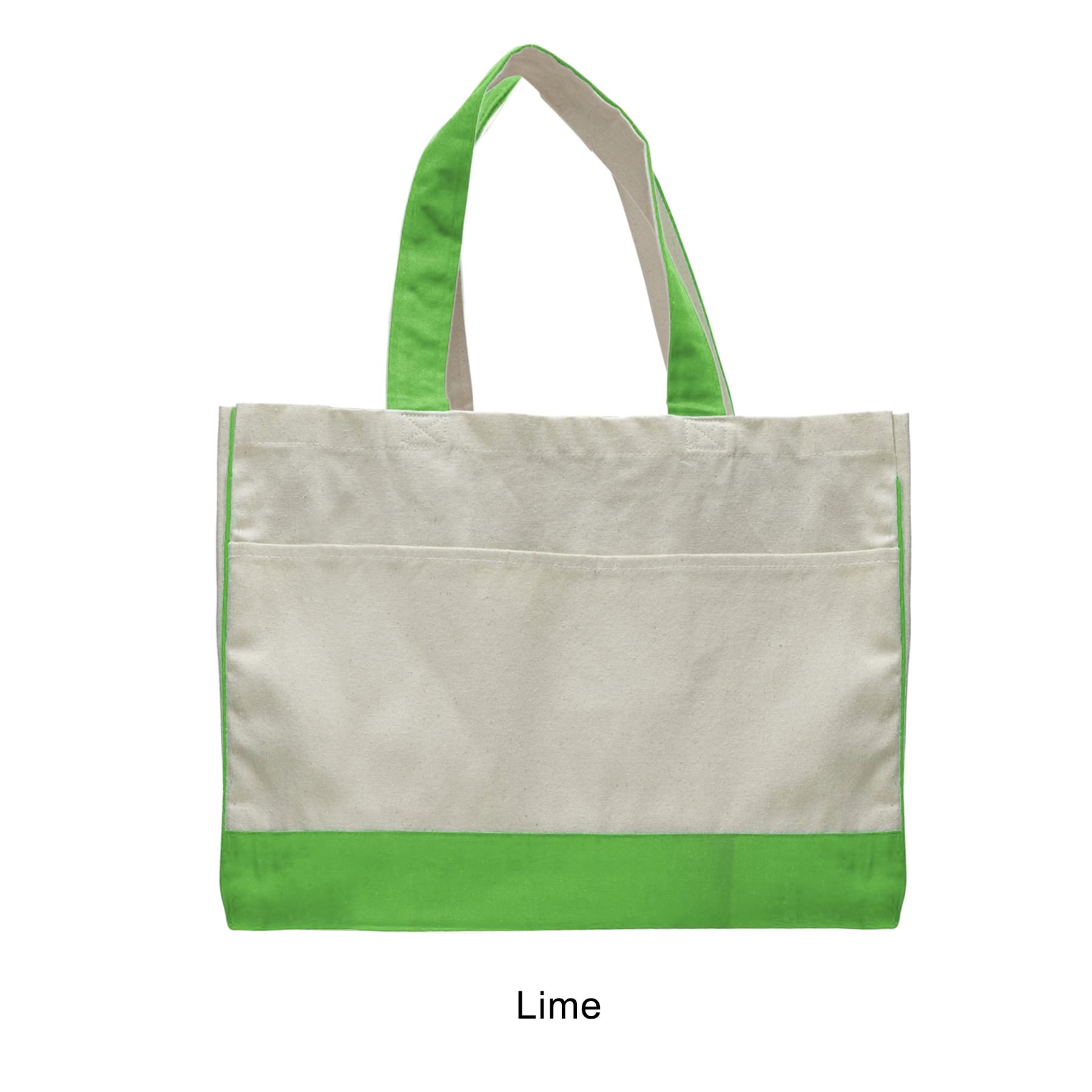 12 oz. Cotton Canvas Self Fabric Handles Tote Bag/w inside zipper pocket_R114BT 10