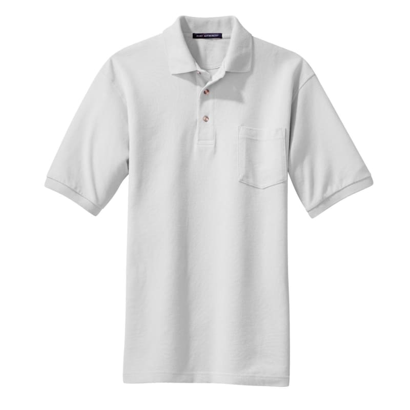 Port Authority Heavyweight Cotton Pique Polo With Pocket. 31