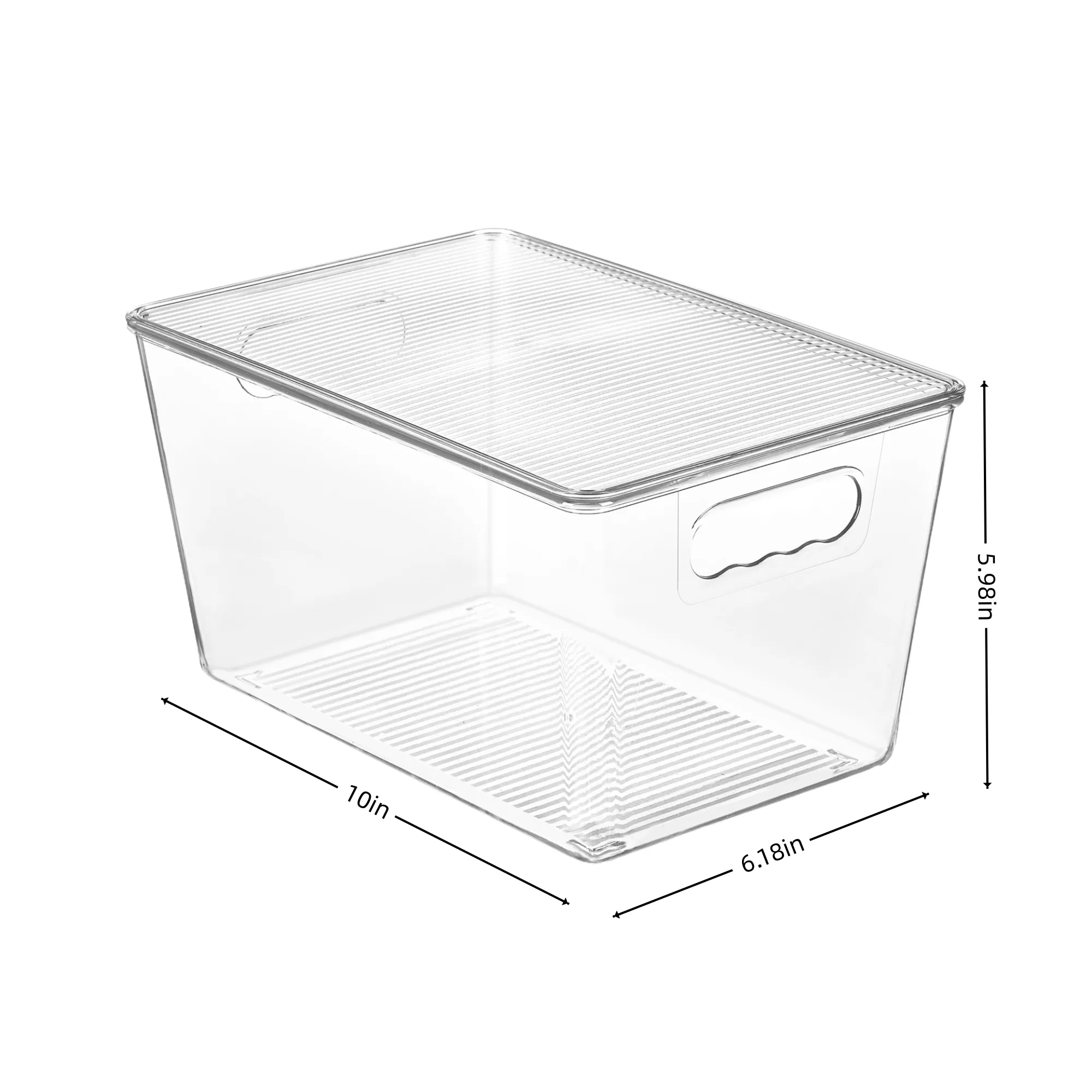 4-Pack Transparent Stackable Storage Boxes With Lids 3