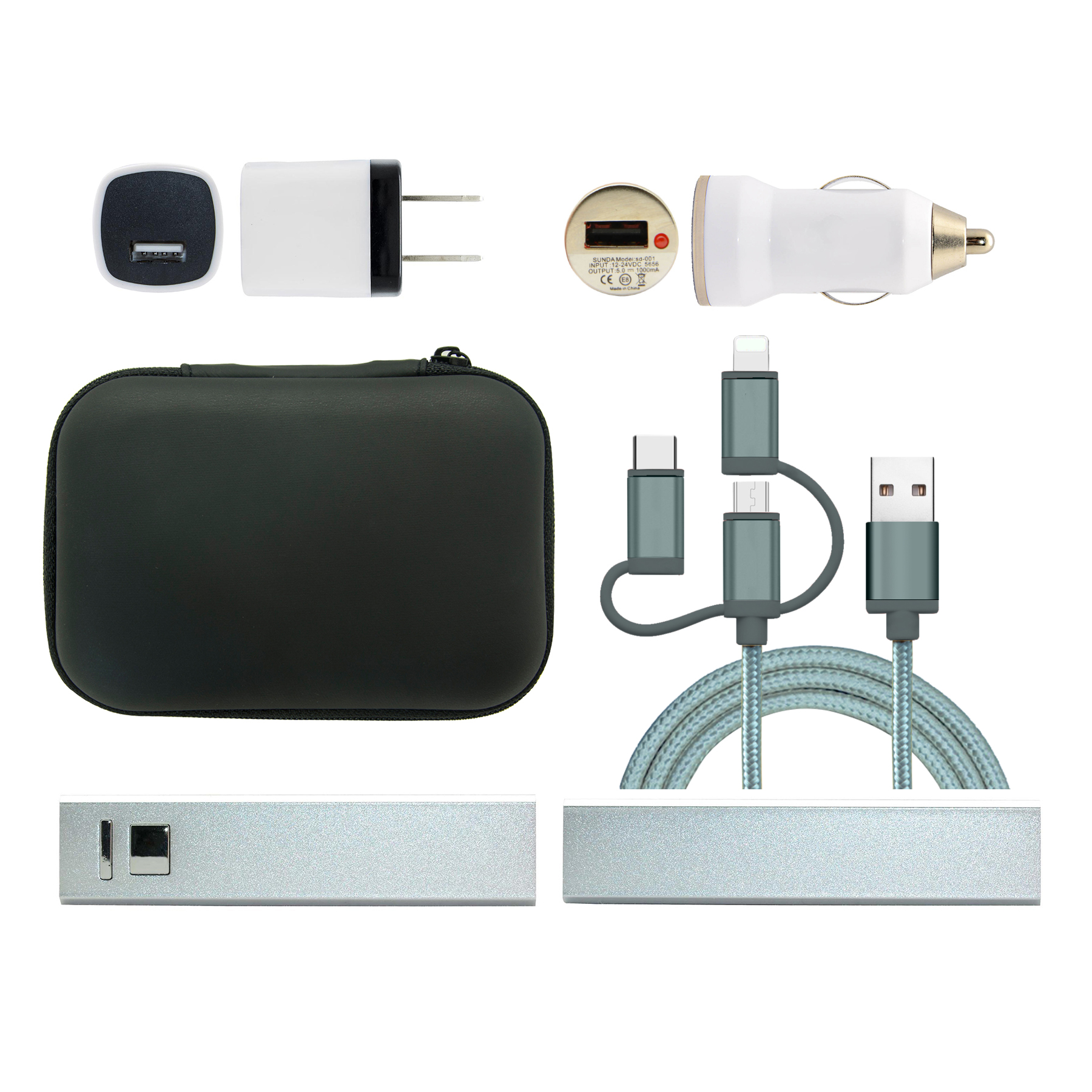 Bugatti Charging Set (4 in 1 Set) 1800Mah 2