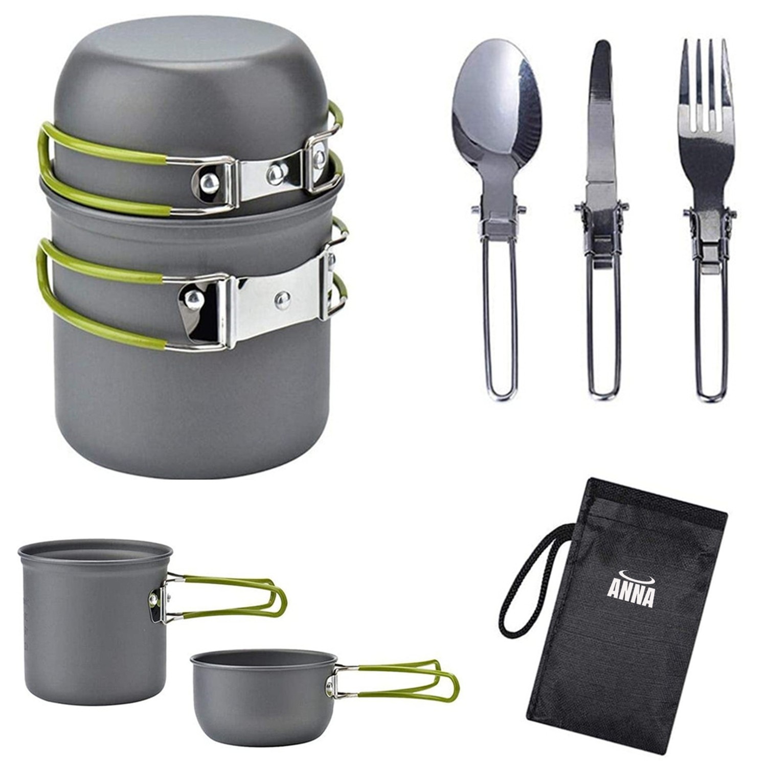 Portable Camping Cookware Tableware Set 2