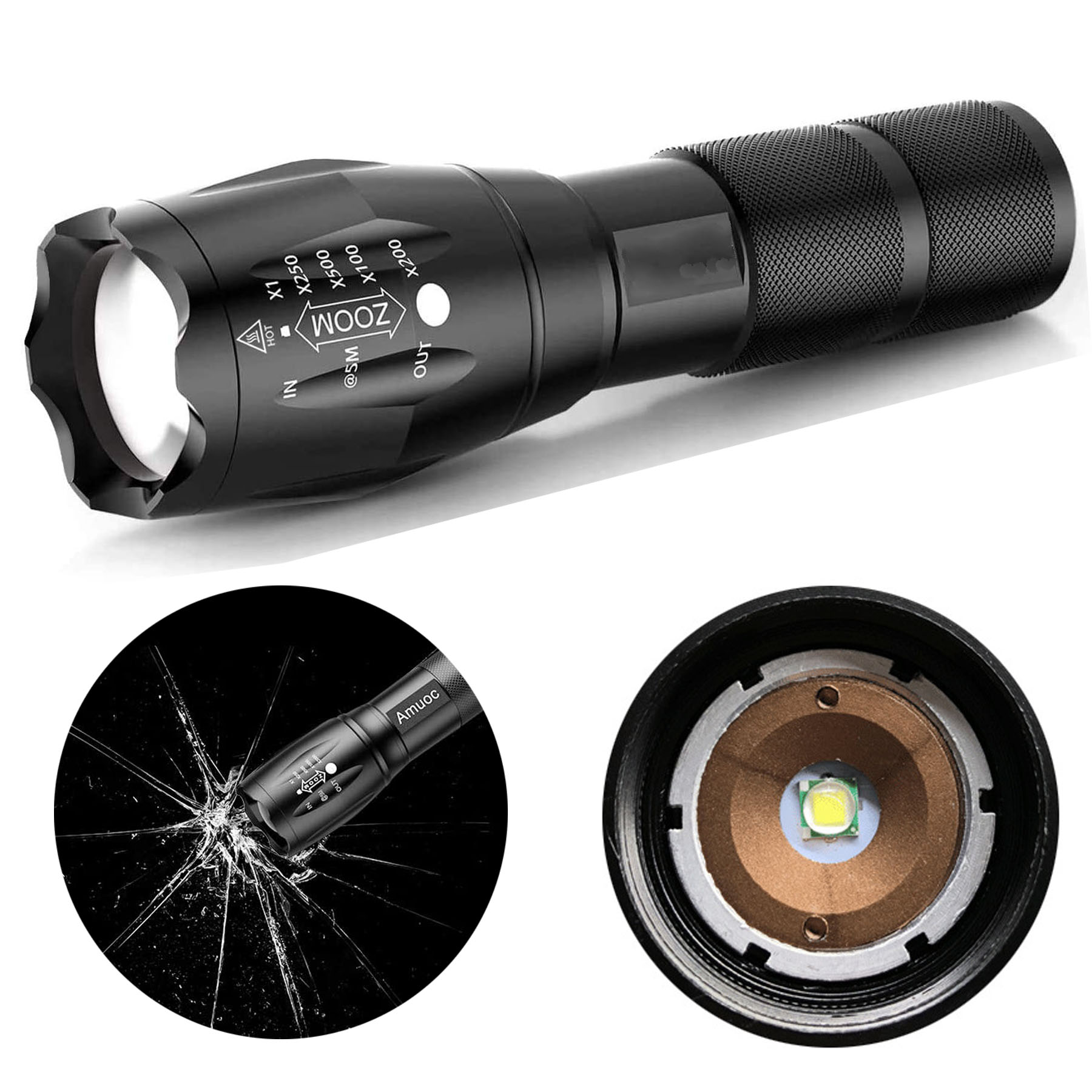 T6 Water-proof Bright Flashlight 2