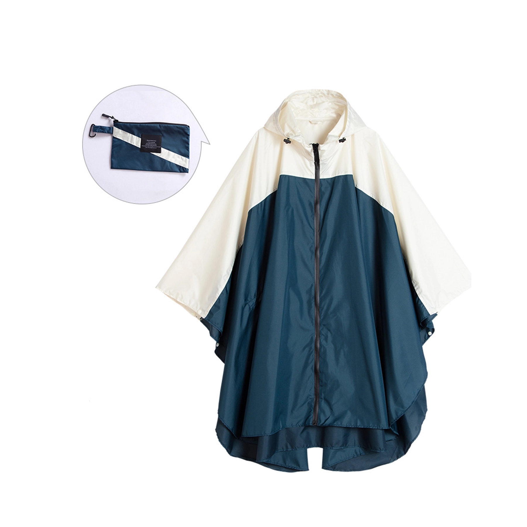 Rain Poncho Hooded Waterproof Raincoat Jacket 9