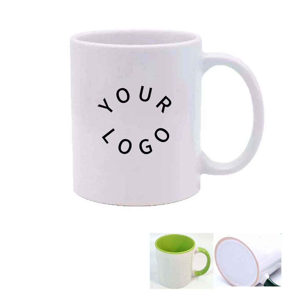 Classic White 11 Oz Ceramic Coffee Cup 2