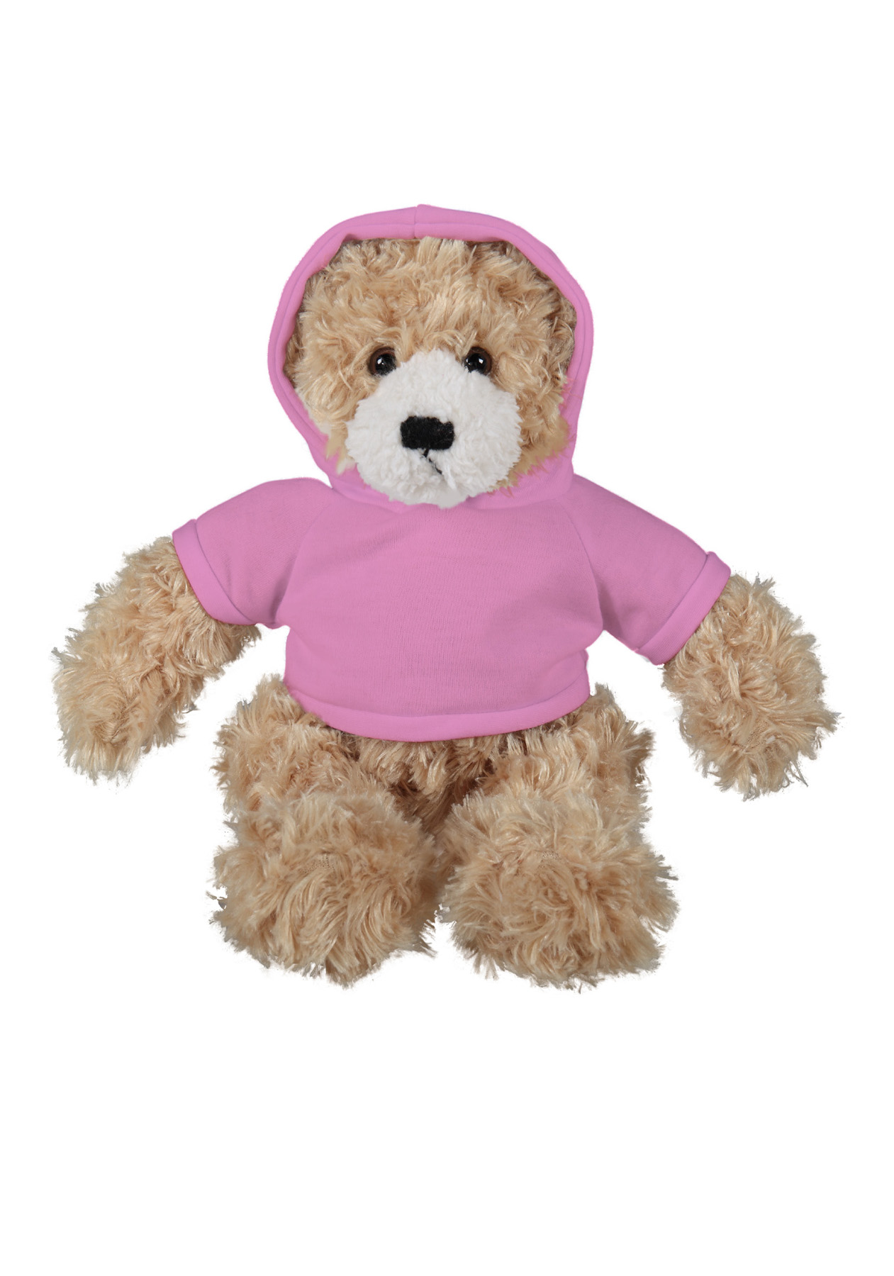 soft plush Beige Brandon Bear  with hoodie 5