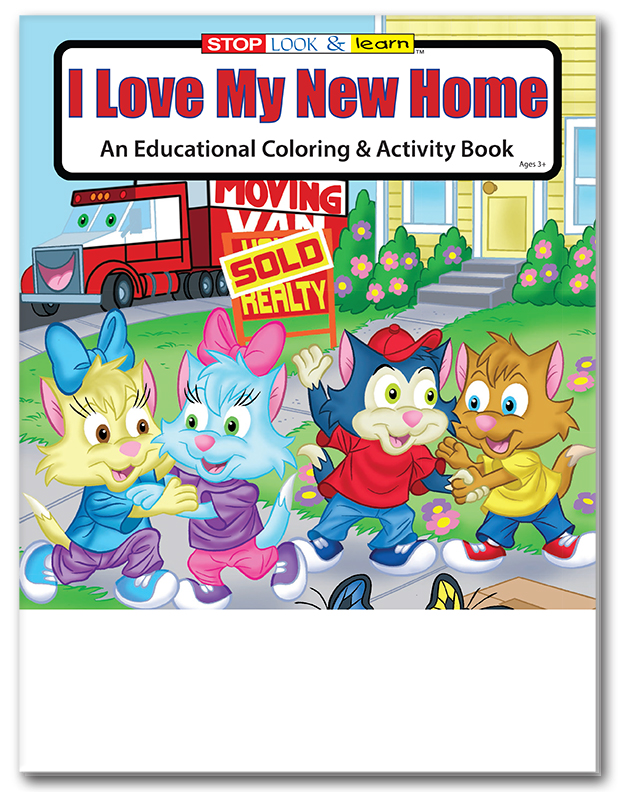 COLORING SET - I Love My New Home Coloring Book Fun Pack 6