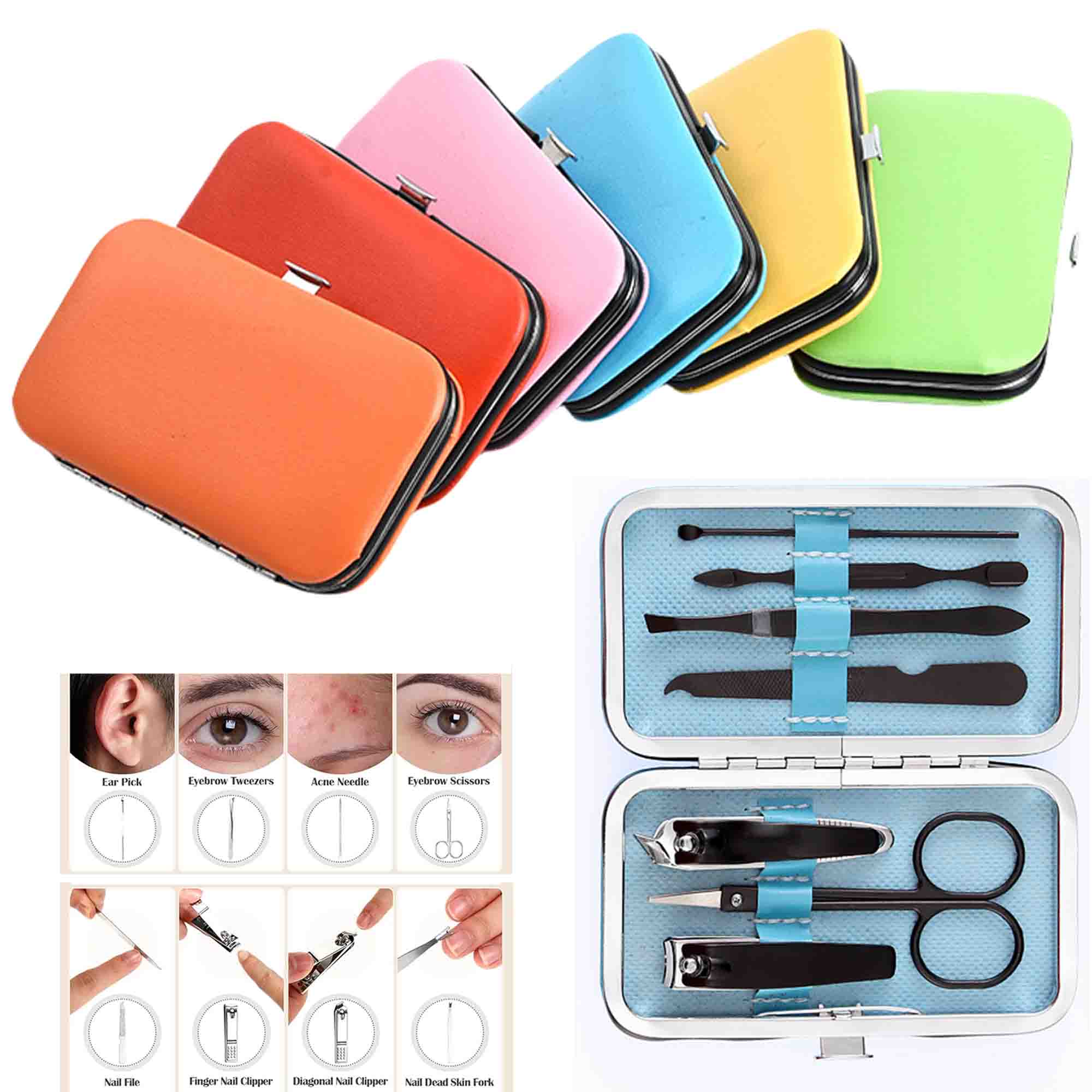 7-Piece Leather Look Manicure Set 1