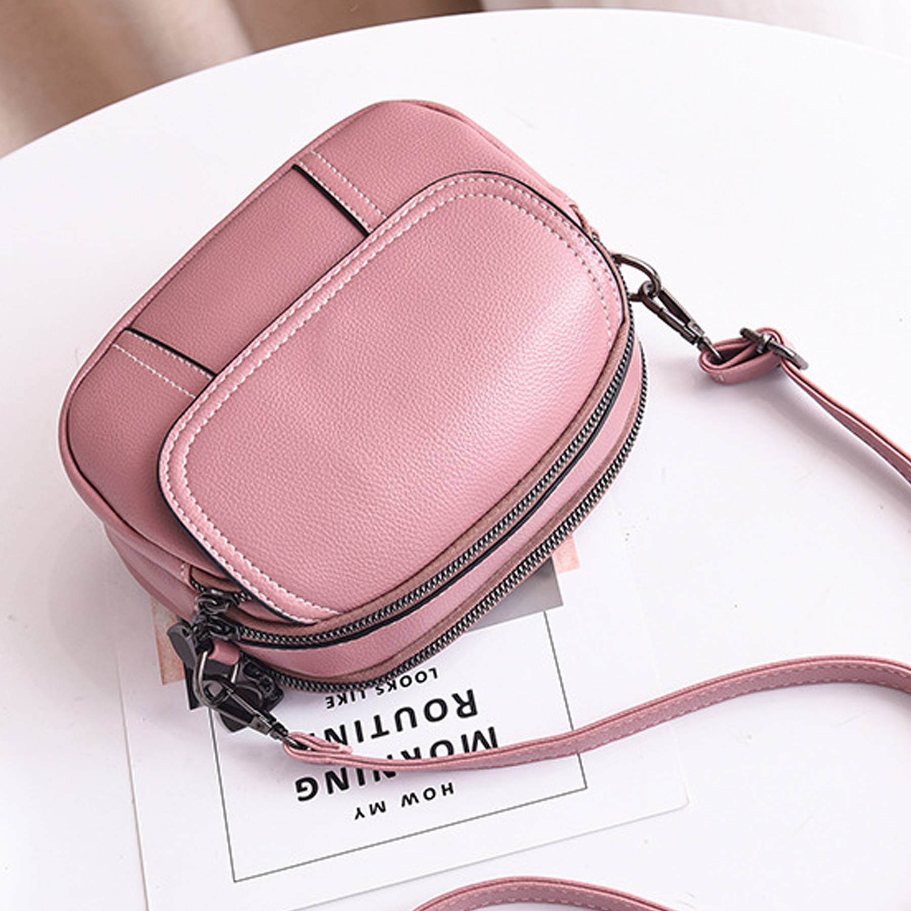 Women's PU Leather Casual Chic Shoulder Crossbody Bag 5