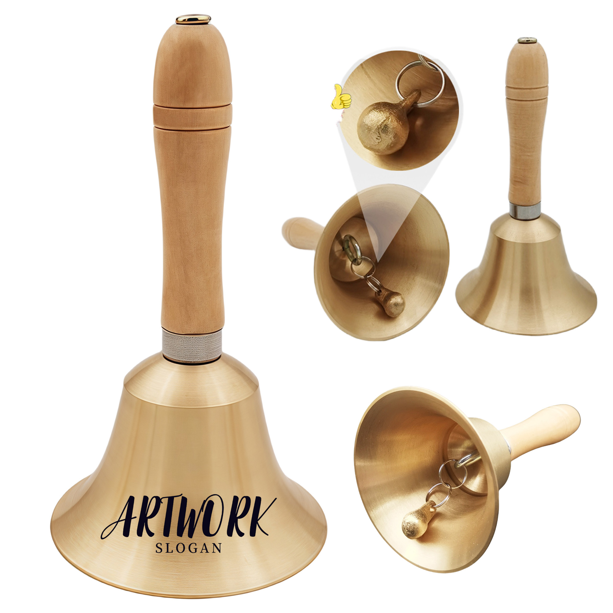 Extra Loud Solid Brass Call Bell 1