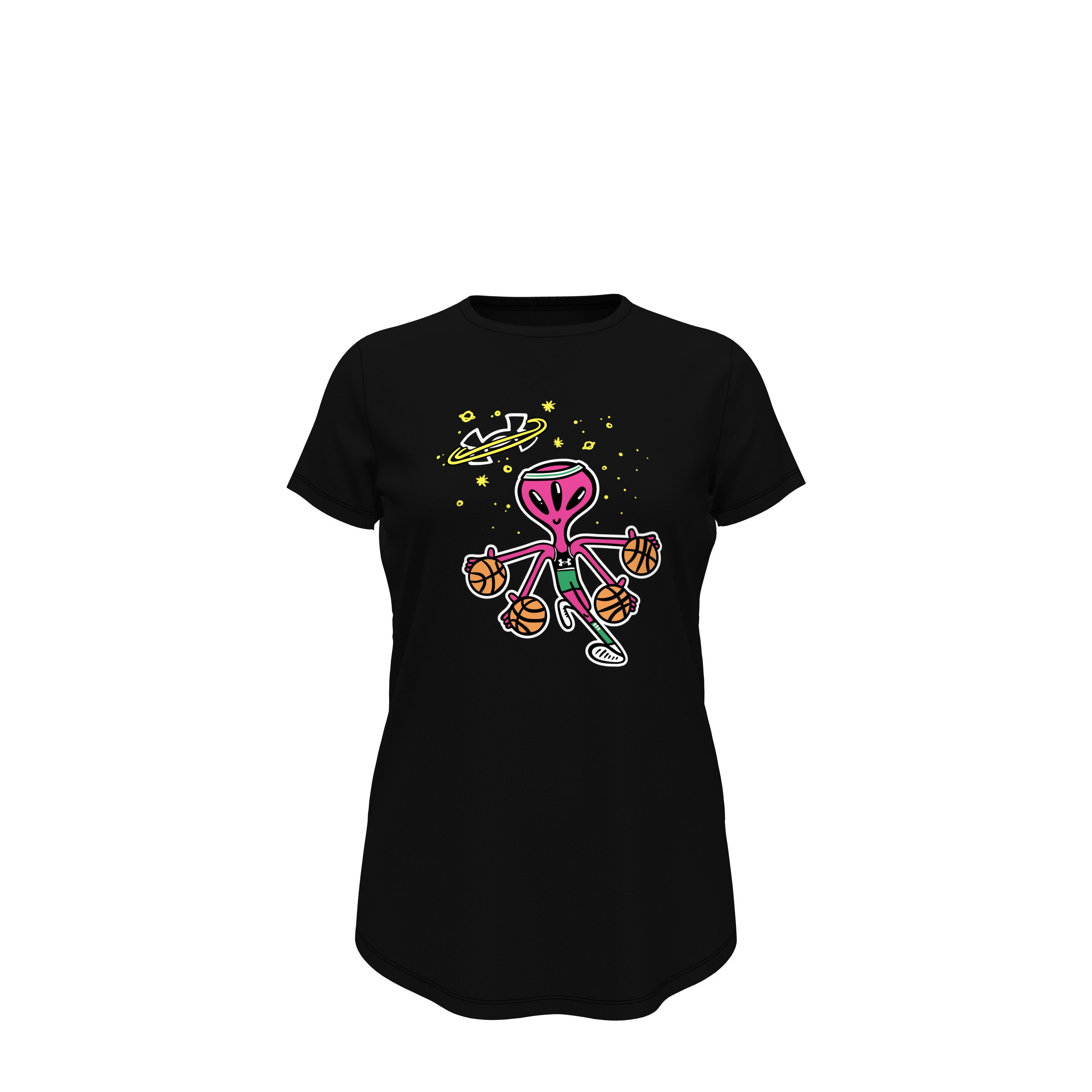Girls' UA Out Of This World Basketball Short Sleeve, custom youth shirt with logo imprint 2