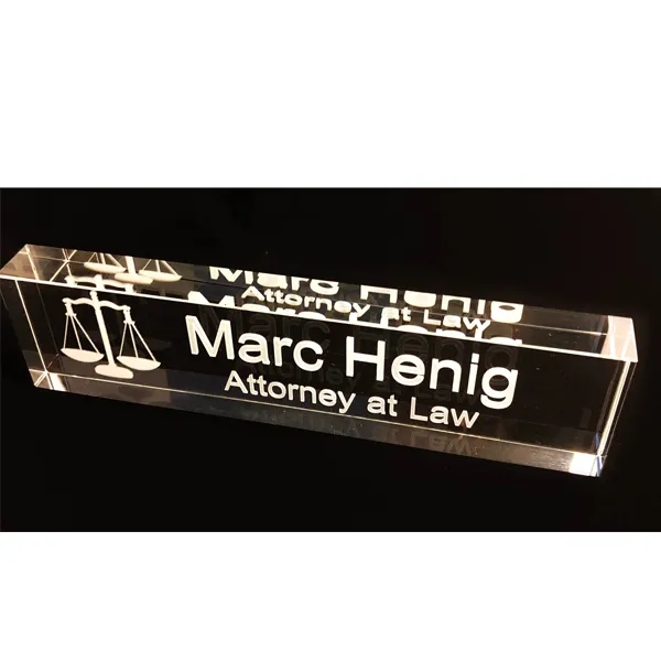 Crystal Desk Name Plate 2
