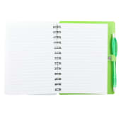 5" x 7" Recycled Dual Pocket Spiral Notebook w Pen 138