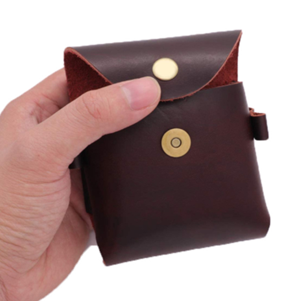 Vintage Leather Golf Ball Holder Bag 2
